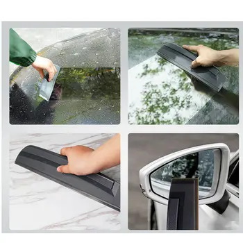 

1Pcs Silicone Squeegee Wiper Puller Car Window Squeegee Water Squeegee Portable Cordless Cleaner Car Washer