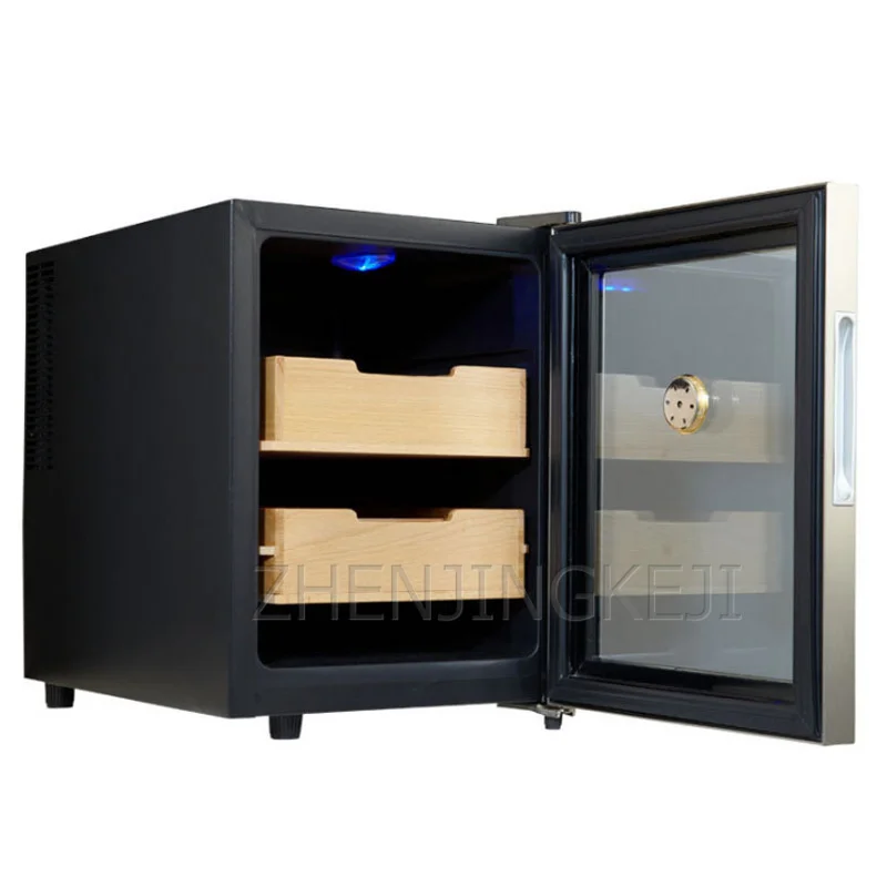 220V~50Hz Cigar Cabinet Humidor Led Light Humidor Cabinet Cedar Wood Dhelf Cigar Cooler Electronic Temperature Control SC-12AH