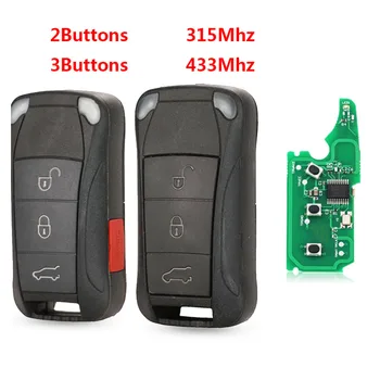 

3/4Buttons 315/433Mhz Flip Remote Car Key Fob PCF7942 For Porsche Cayenne Fob Control 5.0