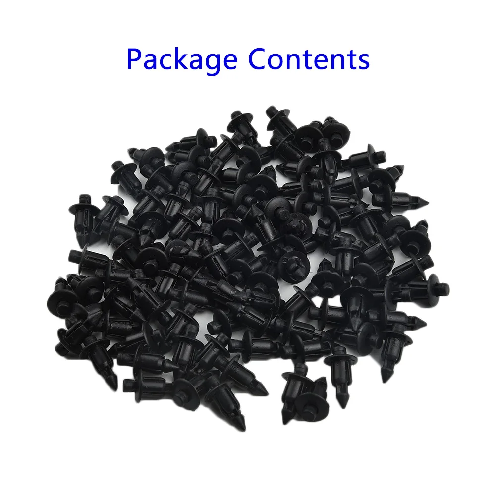100x Car Plastics Rivets 6mm Fender Panel Plastic Rivet Fasteners Push