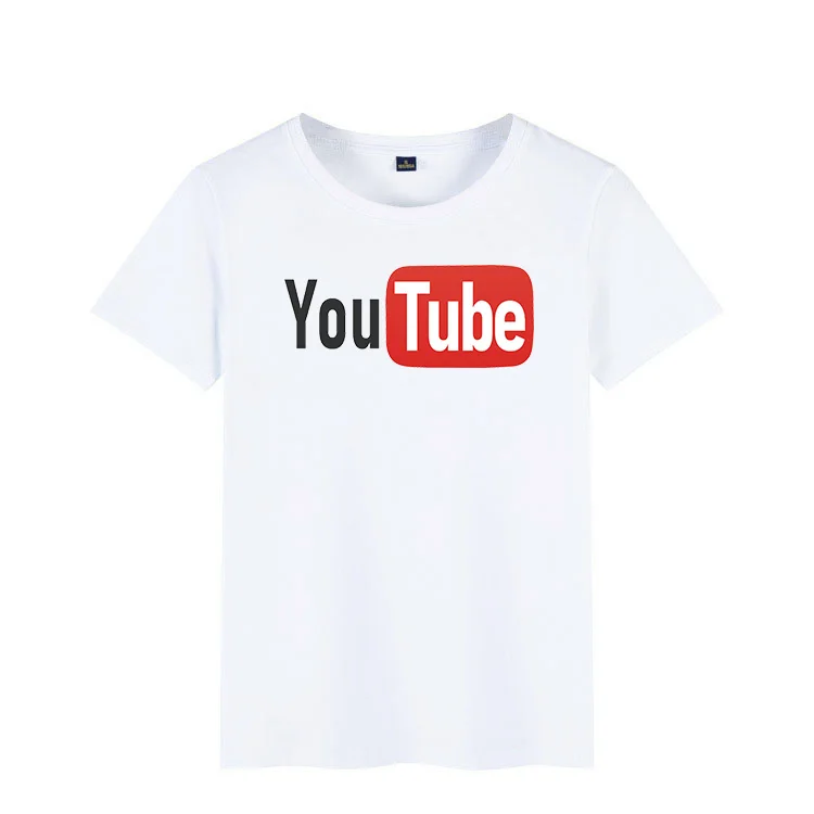 Новинка 2019 Повседневная футболка видео сайт youtube Hip хип хоп o образным вырезом