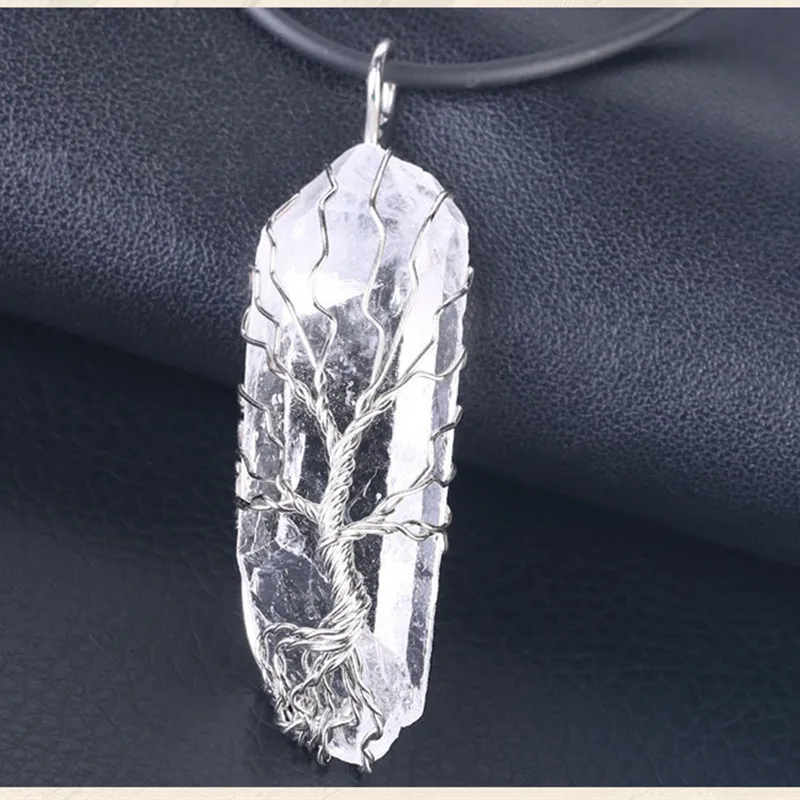 Натуральный кристалл кварца камень флюорит обработки каменный орнамент кулон STO08