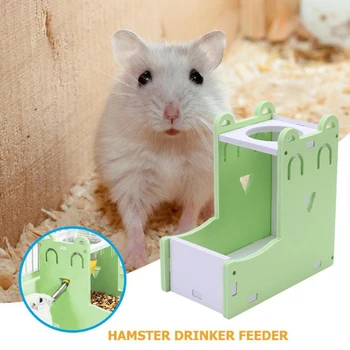

Hamster Accessories Articles Small Pet Water Drinking Bottle Holder Hamster Rabbit Food Feeder Dispenser Animal Hideout Nest Toy