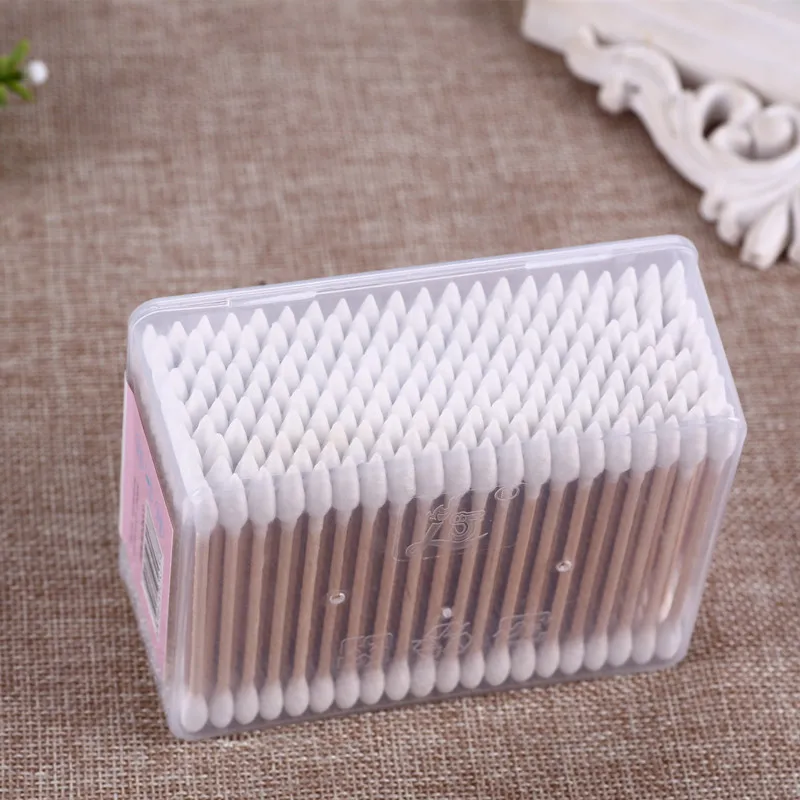 OEM Lijie Net High Quality Women's Pointed-Toe And round-Toe Makeup Double Headed Cotton Swab Disinfection Antibacterial Cotton