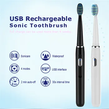 

Seago Electric Toothbrush Sonic gs-511 Electric Teeth Brushes Intelligent Timing USB Charging 4Species Clean teeth Modes tool