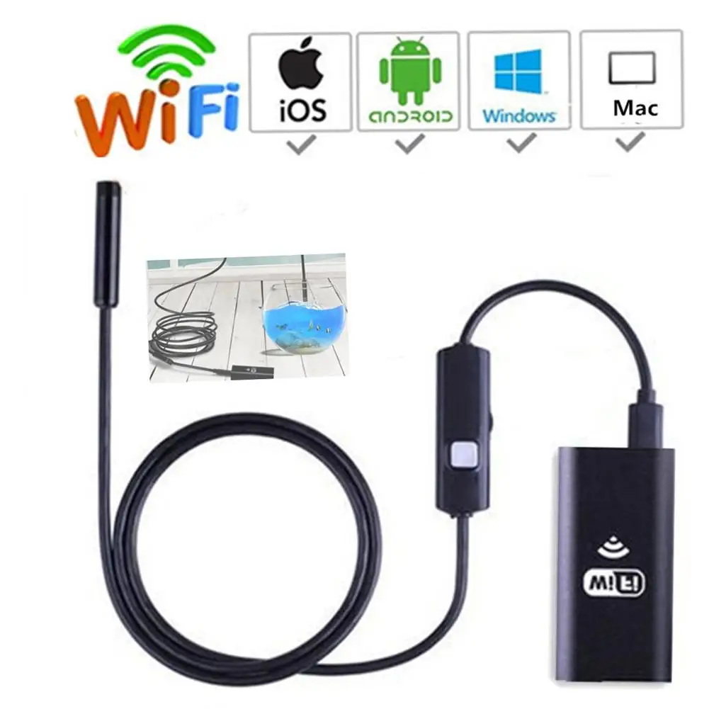 2.0 MP  ð  8 LED 8mm ð ˻ ī޶ HD Borescope   ī޶ iOS   ̵  5M