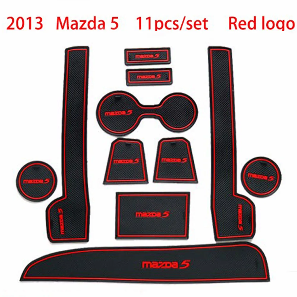 

11PCS/Lot Car-Styling Latex Door Groove Mat Car-Covers Gate Slot Mat Sticker For Mazda5 Internal Accessories Car Styling