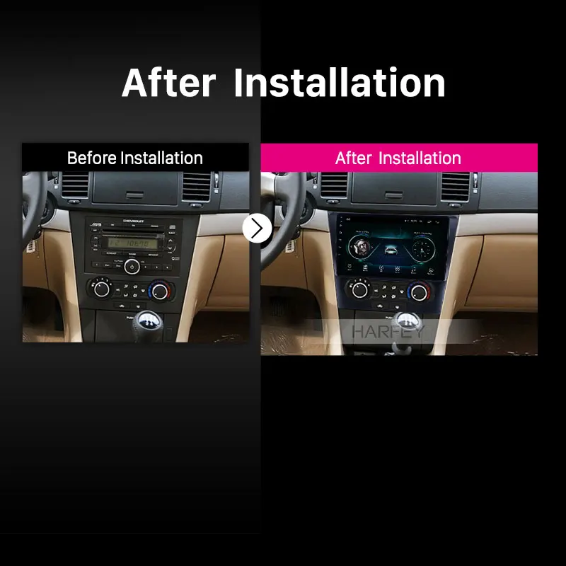 Harfey 9 дюймов Автомобильный gps радио для Chevy Chevrolet Epica 2007-2012 Android 9,1 HD сенсорный экран wifi Bluetooth Поддержка SWC Carplay