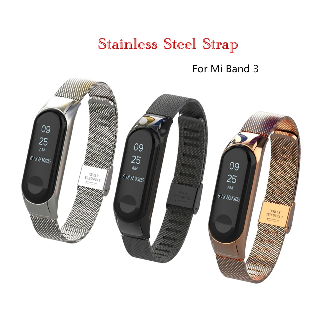 Mi Band 3 ремешок браслет для Xiaomi mi 3 ремешок металлический ремешок ...