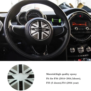 

3D Epoxy Steering Wheel Panel Embelm Sticker for MINI Clubman F54 F55 F56 Styling Interior Checker Jack Union Decal