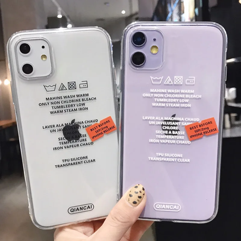 Lovebay Прозрачный чехол для телефона с надписями для iPhone 11 Pro Max X XS XR Xs Max мягкий прозрачный чехол из ТПУ для iPhone 7 8 Plus
