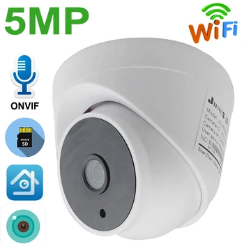 

JIENUO 5MP Wireless Camera IP Cctv Security Surveillance Cam Wifi Audio HD Night Vision Infrared Dome HD Home Camera ICSee XMEye