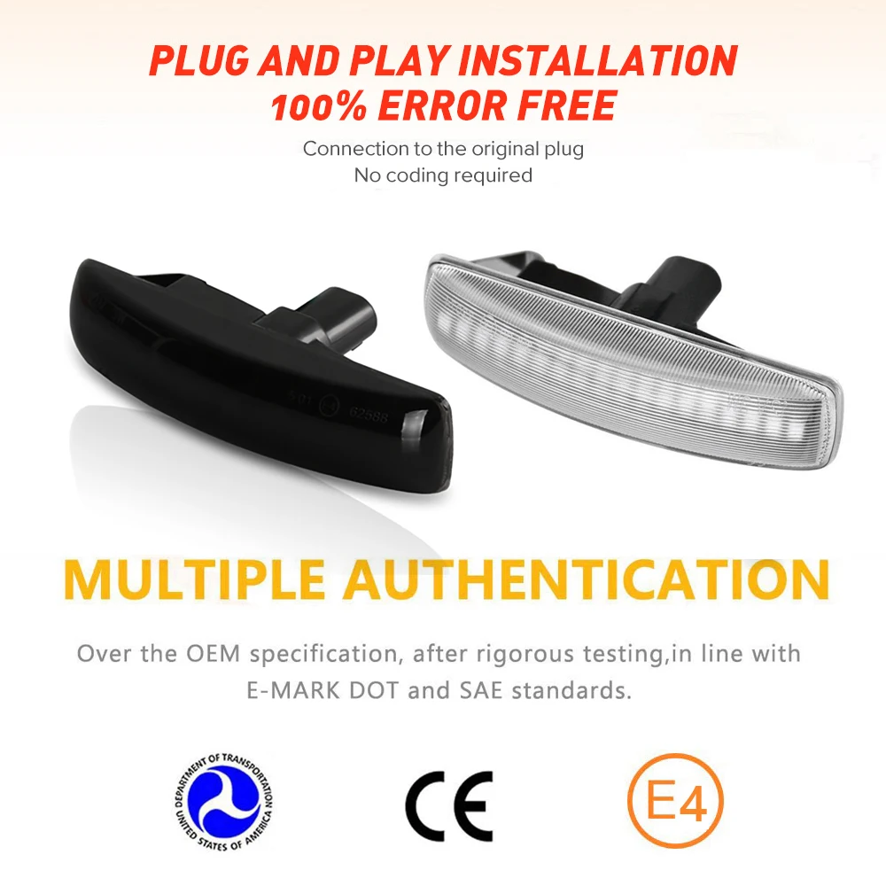 2Pcs LED Turn Signal Dynamic Side Marker Lamps Repeater Indicator Light For Land Rover Discovery 3 4 Rover Sport L320 Freeland 2 2Pcs LED Turn Signal Dynamic Side Marker Lamps Repeater Indicator Light For Land Rover Discovery 3 4 Rover Sport L320 Freeland 2