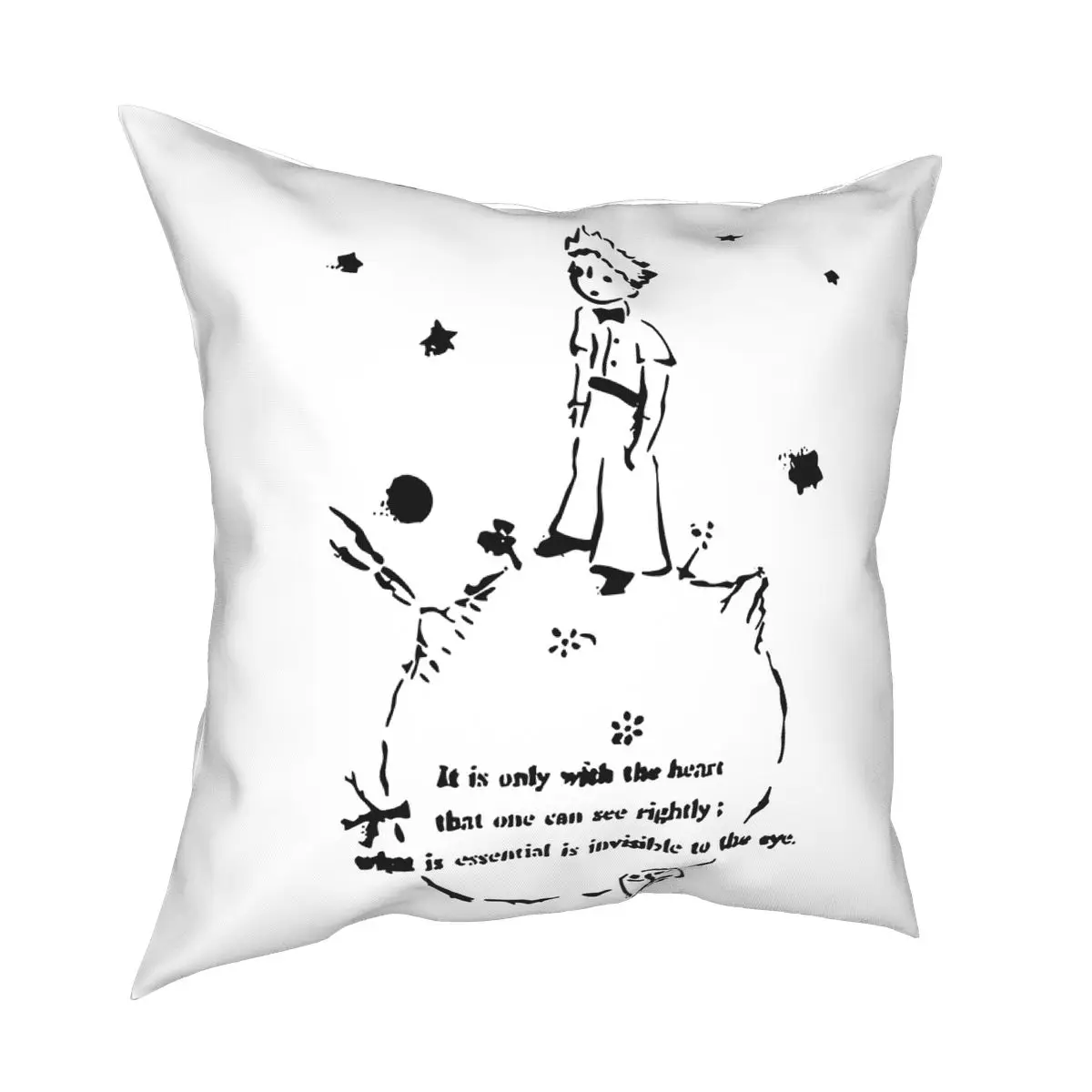 

Наволочка The Little Prince, домашние декоративные белые подушки, декоративная подушка для гостиной, Полиэстеровая двухсторонняя уникальная печать