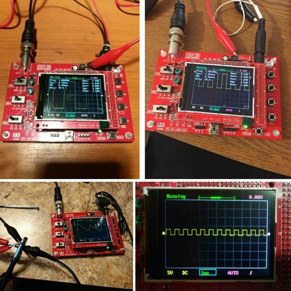 Полностью сварной Собранный DSO138 2," цифровой осциллограф TFT(1 Msps)+ зонд B1