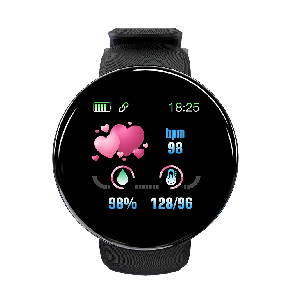 Smart Watch Color Screen Watch Heart Rate Blood Pressure Health Fitness Track Sport Wristband Unisex Smartwatch Clock Watches