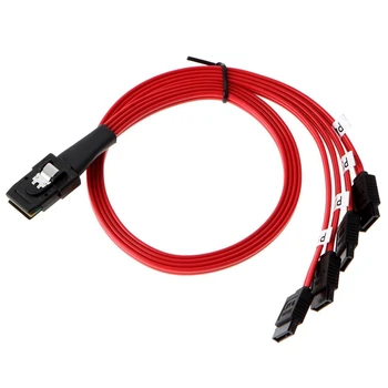 

Mini SAS to 4 SATA Cable SAS Breakout Cable Mini SAS Male SFF-8087 to 4 SATA Female Cable Multi-Lane