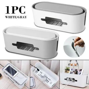 

Cable Wire Storage Management Box Power Strip Cord Outlet Safety Tidy Organizer Storage Bin ABS Material Durable And Strong