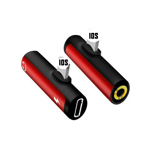 01 Адаптер Lightning для iPhone 7X8 Plus Adaptador iPhone OTG 2 в 1 два порта адаптер для наушников зарядное устройство аудио сплиттер - Color: 01