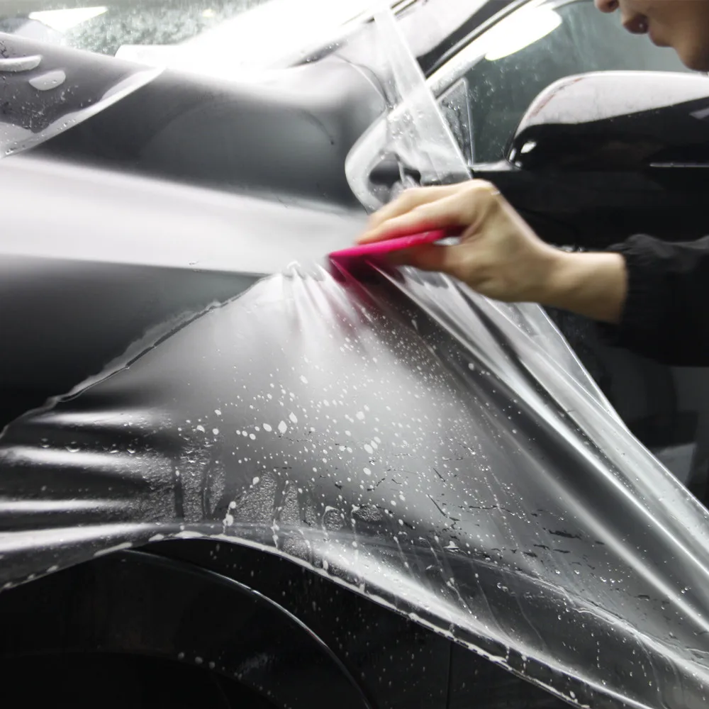 Transparent Car Wrap Vinyl Film High Gloss Clear 3 Layer Sticker 300*30cm 