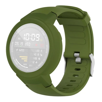 Ремешок для часов защитный чехол из ТПУ чехол для Huami Amazfit Verge Youth Watch мягкий силиконовый ремешок умный Браслет Быстрый#4 - Цвет: Army Green