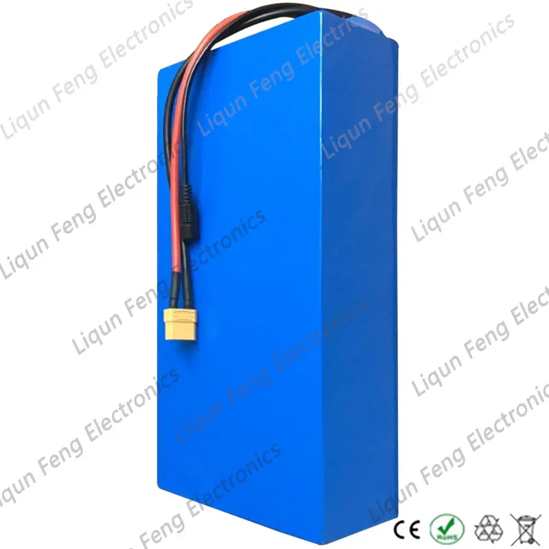 48V 1000W 2000W литиевая батарея 20ah ионная электрическая с зарядным устройством 54 6 V