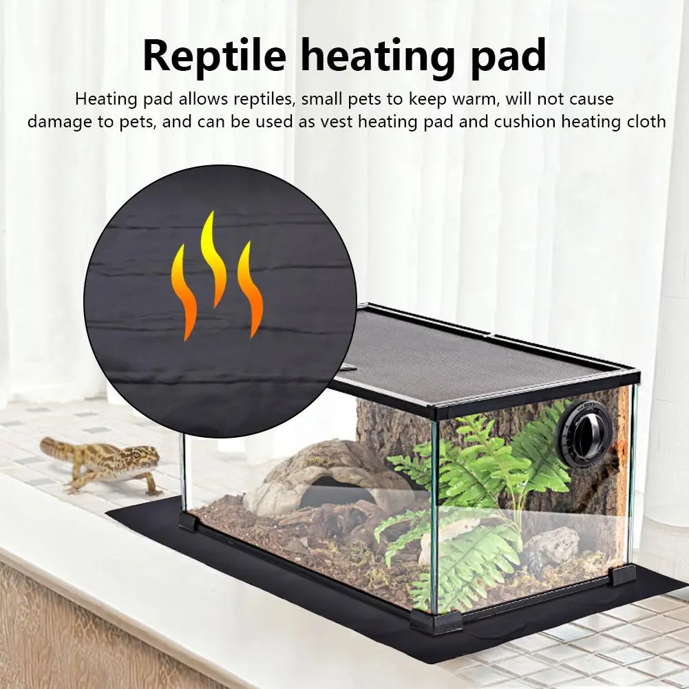 Reptile Heating Pad Timing Switch Temperature Control Pet Warm Film Cushion PU Cloth Heat Mat | Дом и сад