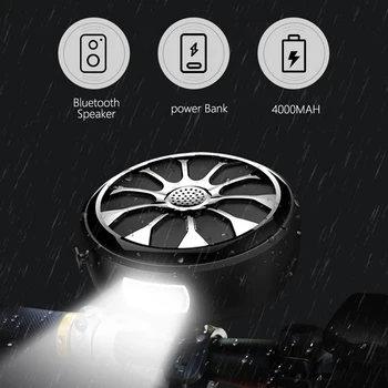 

Portable Bluetooth Speaker Waterproof IPX7 Outdoor Loudspeaker Bicycle Flashlight Wireless Speaker HIFI Stereo Sound+Power Bank