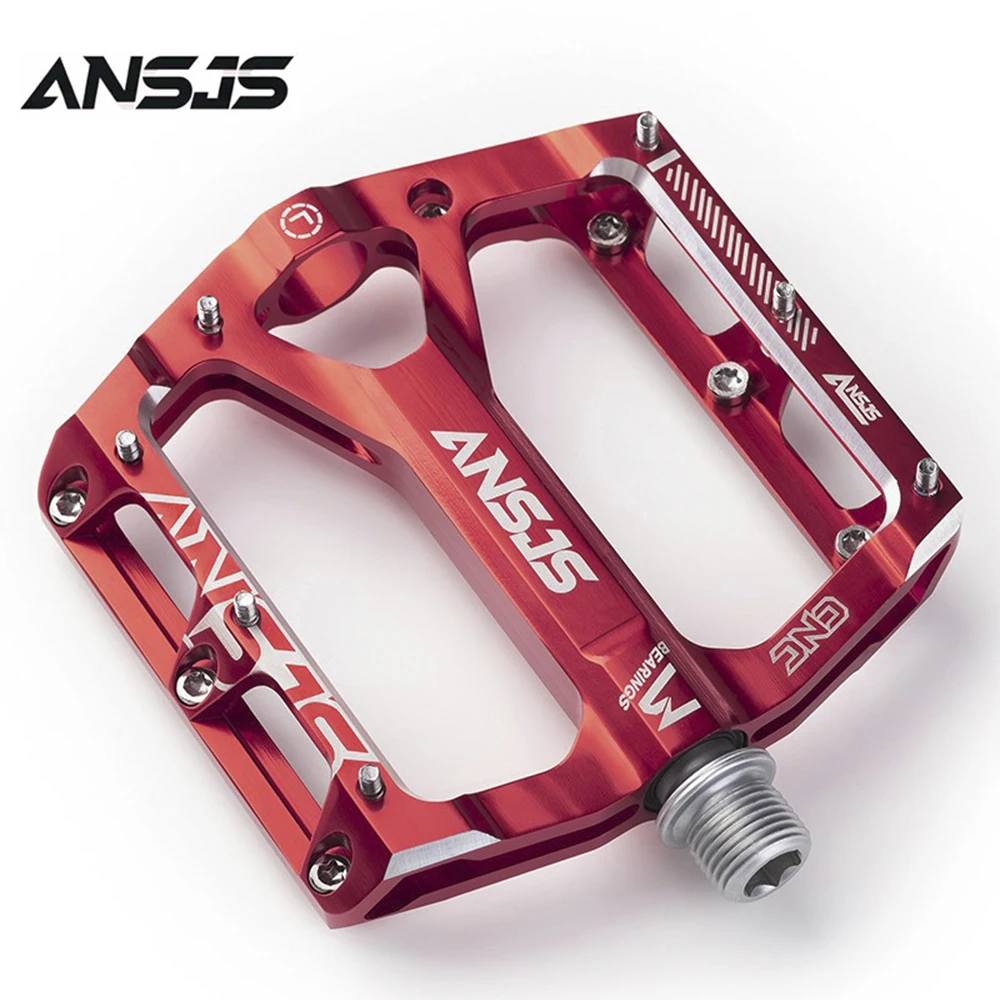Ansjs Нескользящие педали для горного велосипеда ультра сильные красочные Cr-Mo CNC
