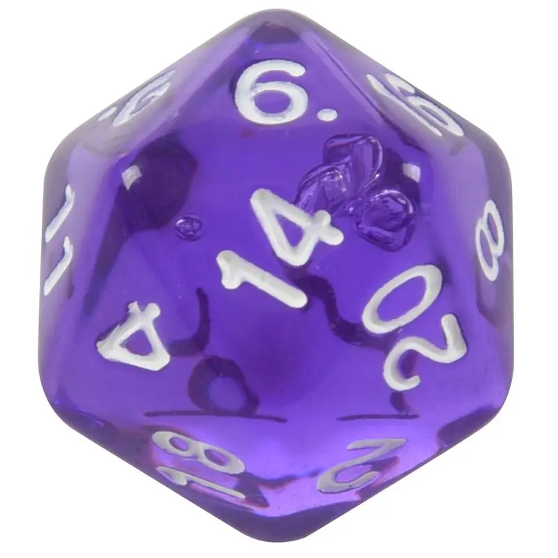 7-кости Двусторонняя D4 D6 D8 D10 D12 D20 MTG магия сбор D прозрачная фиолетовая ночная рубашка