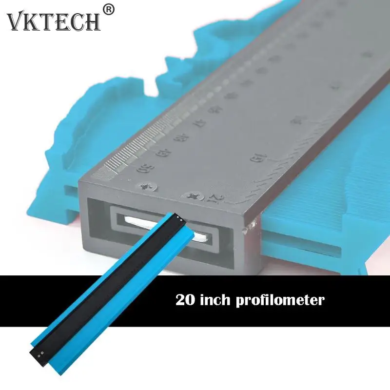 20 дюймов пластиковый контурный манометр Дубликатор профиль копировальный манометр плитка деревянный инструмент для маркировки плитки из ламината общие инструменты линейка