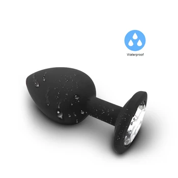 Anal Plug Sex Toys For Couple Adults Mini Round Silicone white diamond Women / Men for Removable Butt Plug Stimulator Dildo 4