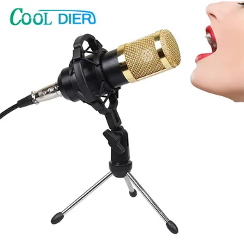 

COOL DIER BM800 Professional Condenser Microphone With Shock Mount Mikrofon Condenser Sound Recording MIC For Radio Braodcasting