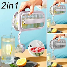 Ice Ball Maker 2 In 1 Tragbare Kreative Eis Wasserkocher Cubic Container Eis Cube Runde Tray Mold DIY Iattice Wasserkocher bar Küche Werkzeug