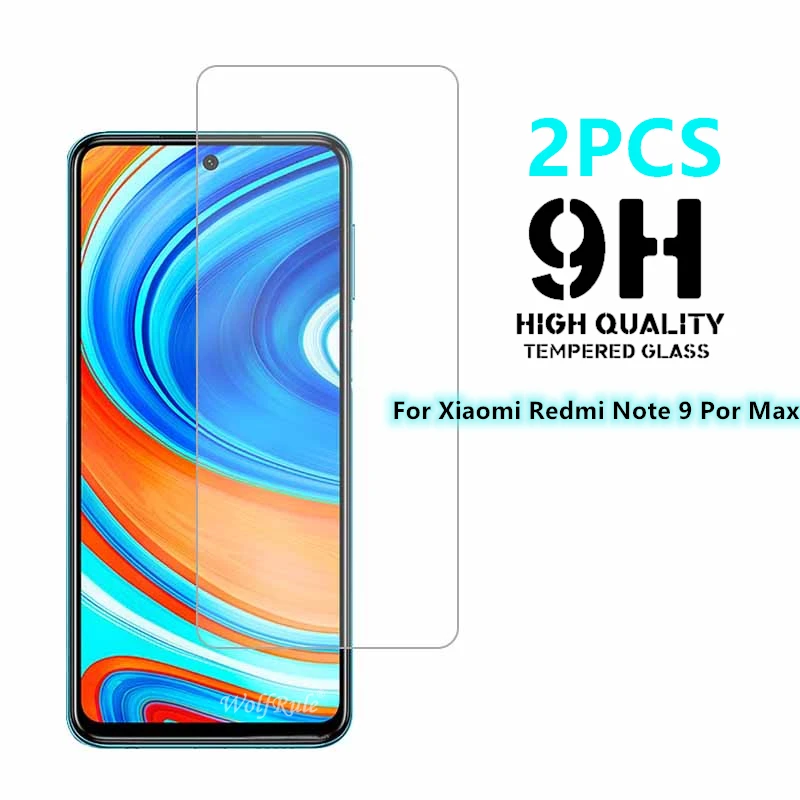 

2Pcs Glass on Redmi Note 9 Pro Max Tempered Glass Screen Protector Protective Phone Film For Xiaomi Redmi Note 9 Pro Max Glass