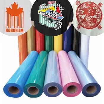 

HTV PVC Heat Transfer Vinyl Roll Easy to Cut Weed Permanent Adhesive T-Shirts Iron on Vinyl Heat Press Film 20cm x100cm