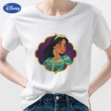 

Aldult Jasmine Princess Sexy Shirt Instagram Clothes Disney Streetwear Summer Short Sleeve Girls Can Do Anything Y2k Harajuku