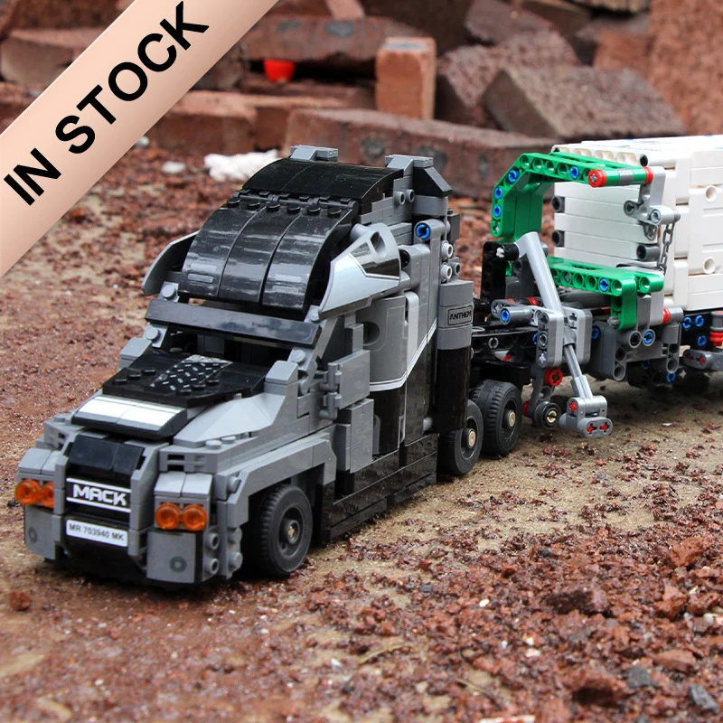 

703940 Technic Mark Container Truck Dump Truck MOC 1202Pcs Model Building Blocks Compatible with 20076 42078 42009 20004