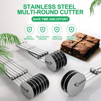 

3/5/7 Wheels Cutter Dough Divider Side Pasta Knife Flexible Roller Blade Pizza Pastry Peeler Stainless Steel Bakeware Tools