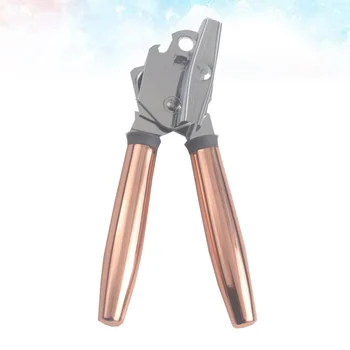 

Iron Plating Can Opener Manual Bottle Opener Kitchen Gadget for Restaurant Home Outdoor Camping (Rose Gold)