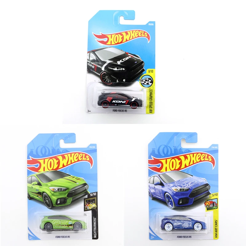 2018 FORD FOCUS RS оригинальные Hot Wheels Mini Alloy Coupe 1/64 металлическая литая модель автомобиля