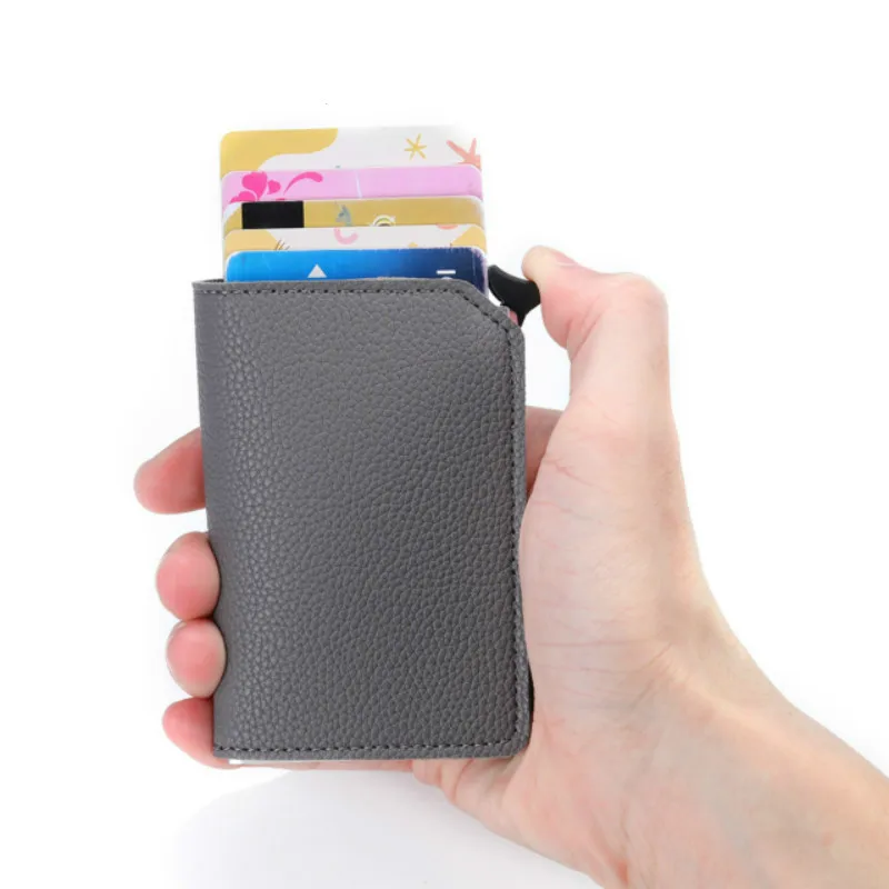 YAMBUTO 2021 RFID автоматический выдвижной держатель для карт мульти унисекс чехол