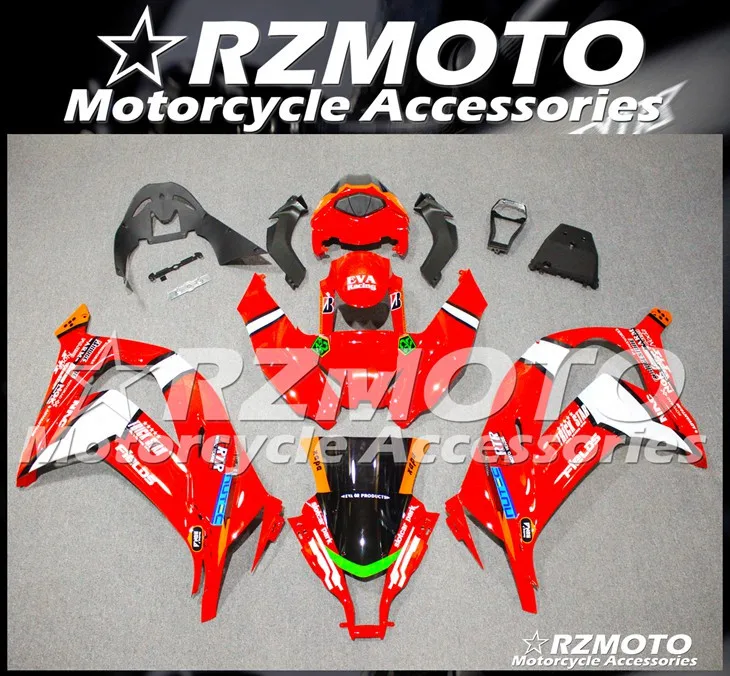 4 подарки ABS Обтекатели комплект подходит для kawasaki Ninja ZX-10R 2011 2012 2013 10R, возрастом 11, 12, 13, 14, 15, средства ухода за кожей комплект красного цвета