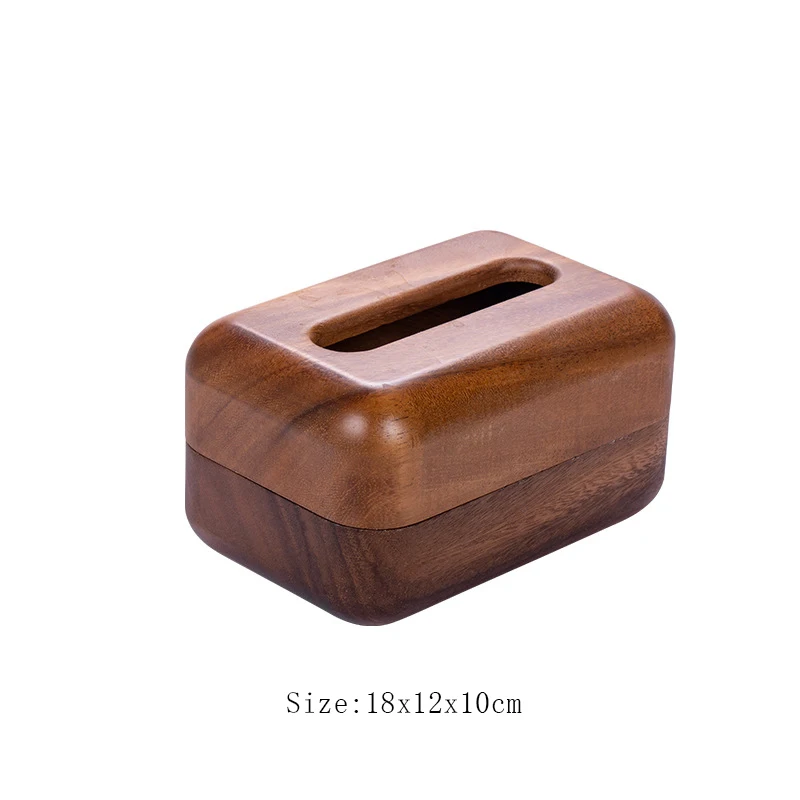 Amgo Acacia Wood Tissue Box Removable Paper Holder Table Napkin Dispenser Bedroom Hotel Home Office Coffee Bar 5