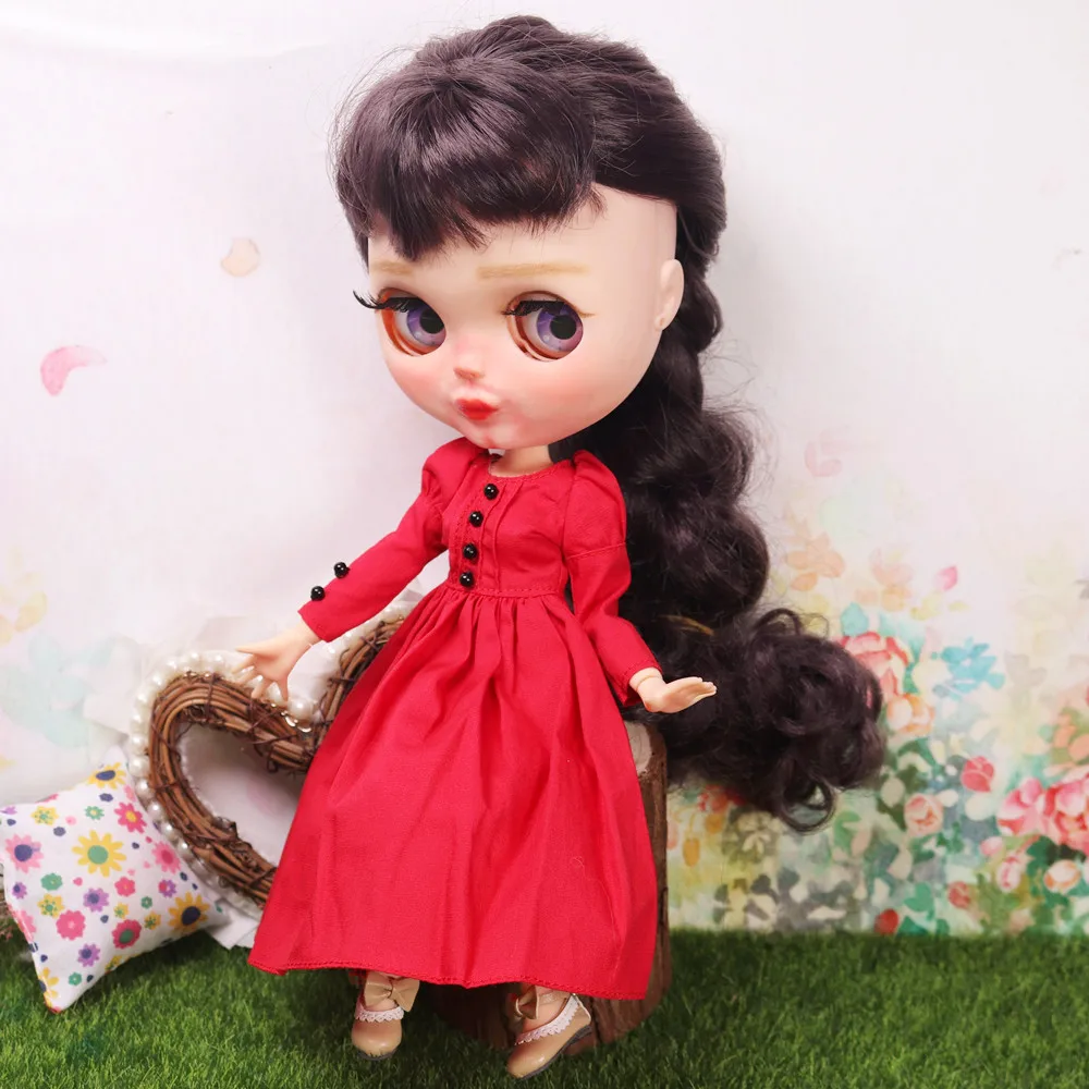 D Series Outfits for ICY Blyth doll one piece simple dress casual dressing suit for 1/6 BJD azone s OB24
