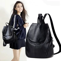 Genuine Leather Backpack Fashion Casual  Ladies Soft Travel Bag 1