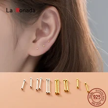 Женские серьги-гвоздики из серебра 925 пробы, с двумя шариками Женские серьги-гвоздики из серебра 925 пробы, с двумя шариками