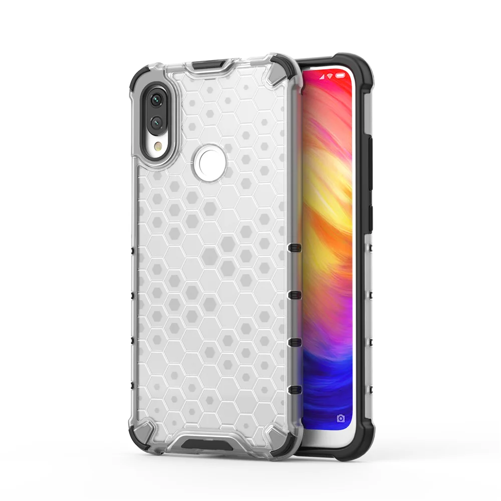 

For Xiaomi Redmi Note 7 Case New Transparent Rugged Hybrid Armor Case for Redmi Note7 Pro Cover Shell Phone Accessories (XS0514)