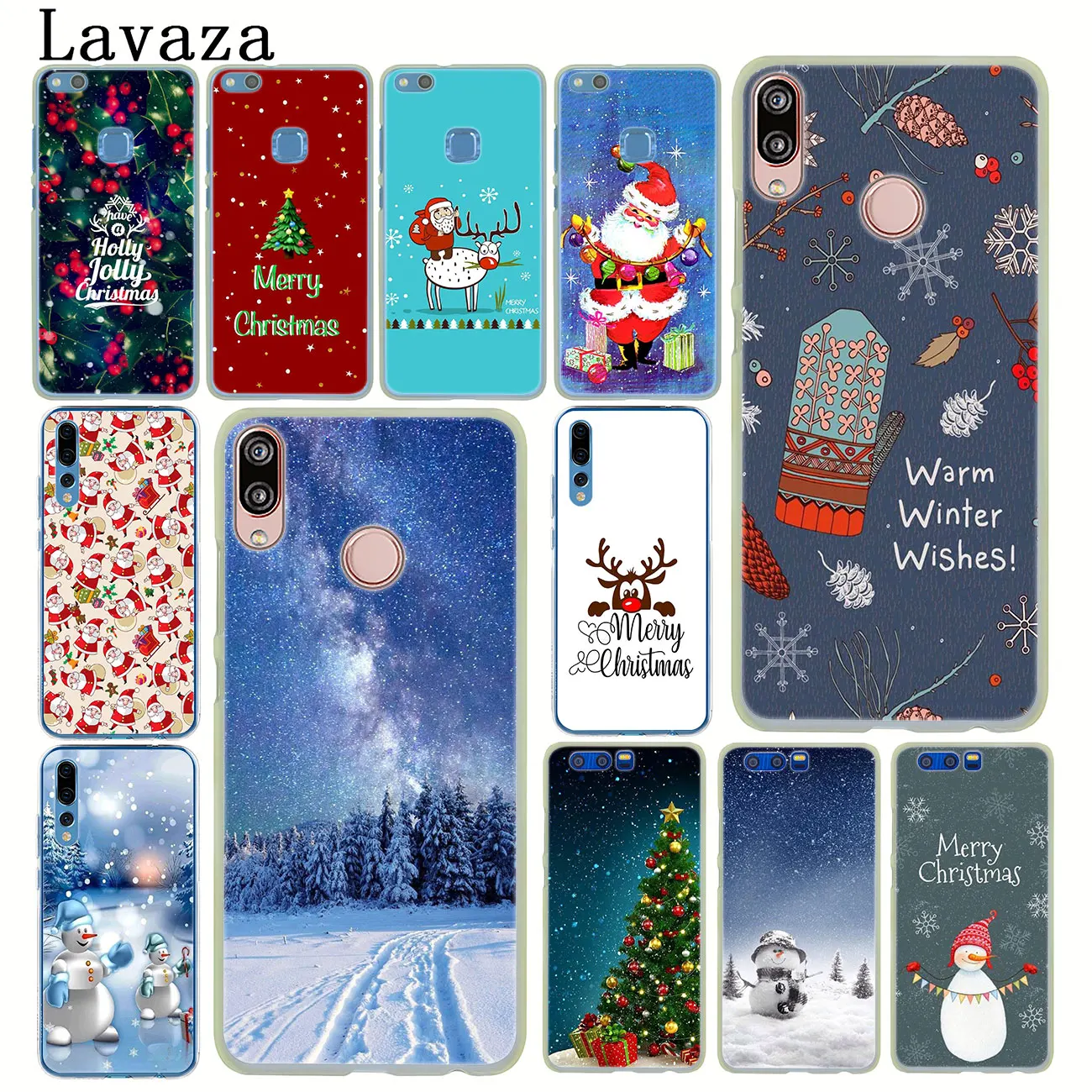 Чехол для телефона Lavaza Merry Christmas snow huawei P30 P20 P10 P9 Plus P8 Lite Mini 2017 2016 P smart Z