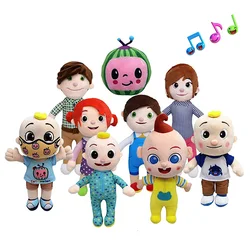 Cocomelon brinquedos de pelúcia brinquedos musicais para meninas anime macio pelúcia corpo pequeno travesseiro plushies teddy bear brinquedos para bebês